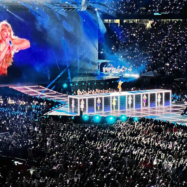 Taylor Swift on stage during a tour