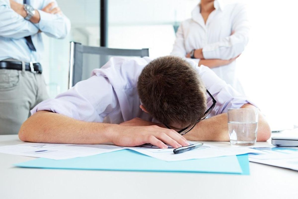 Tired office worker