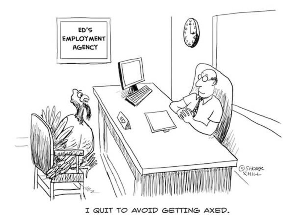 turkey cartoon about getting fired