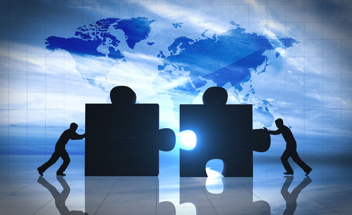 Two brands collaborating and working as a team