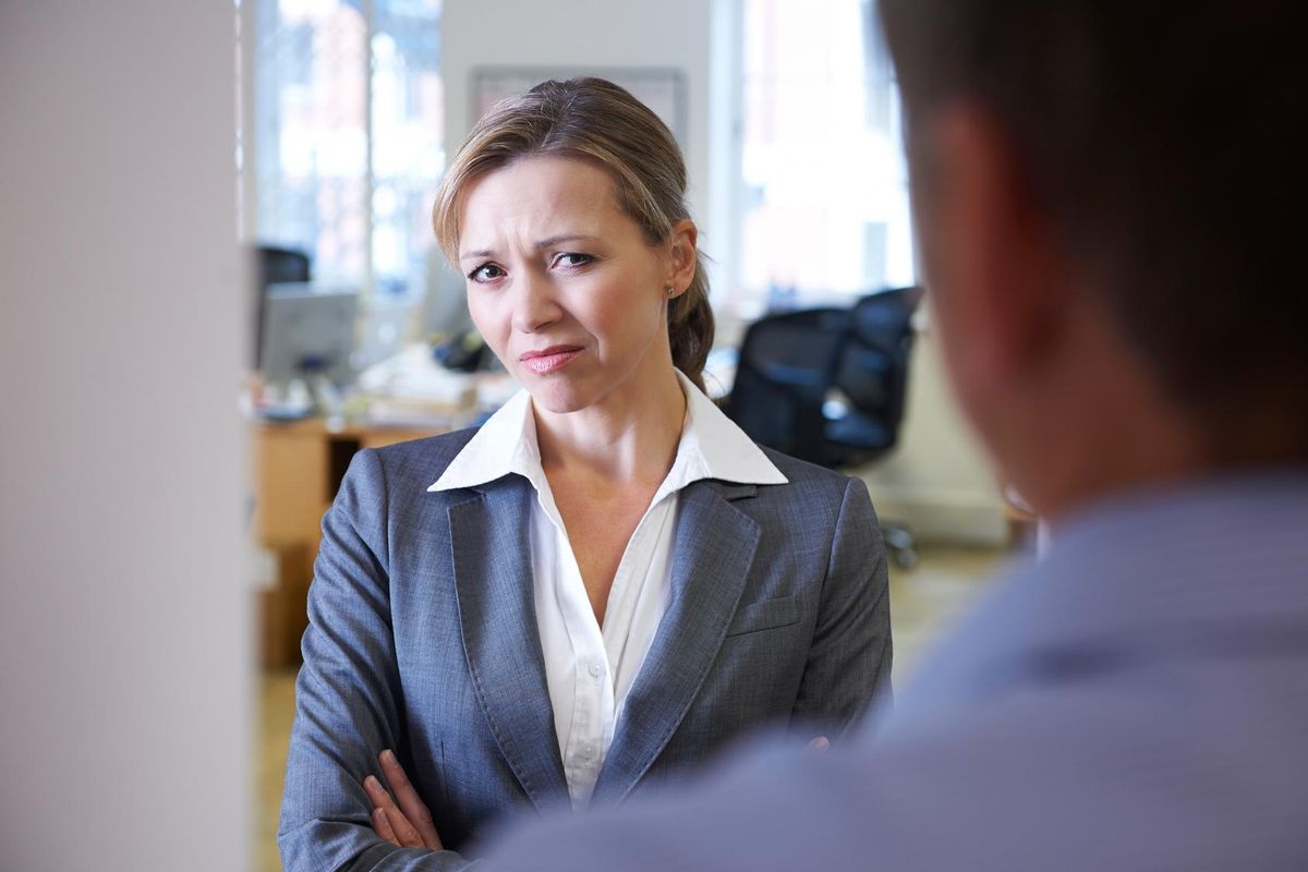 unhappy businesswoman