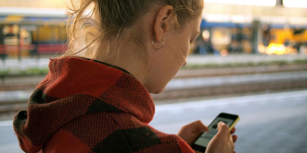 Using a mobile business app on phone