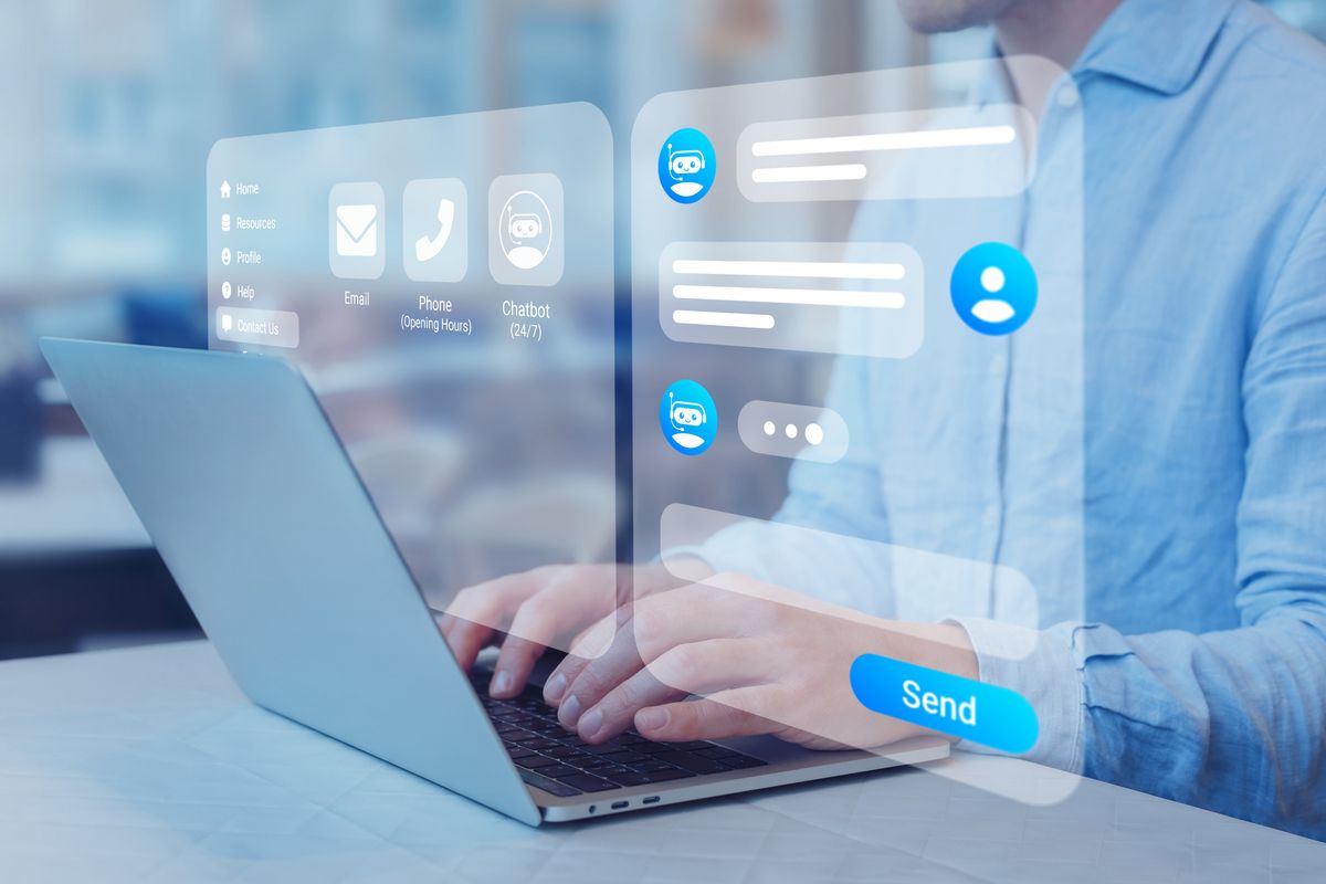 Using a small business's AI-driven chatbot for customer service