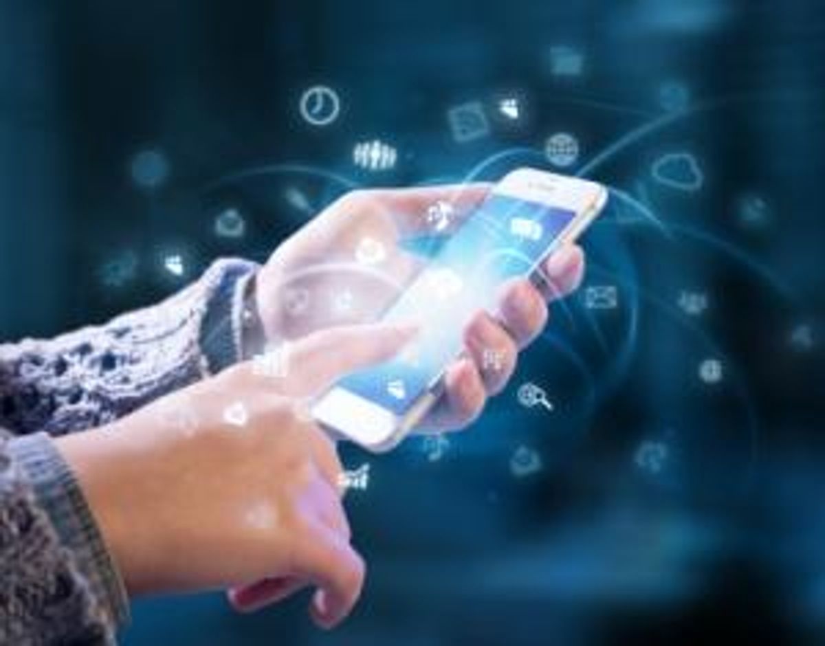 using a smartphone