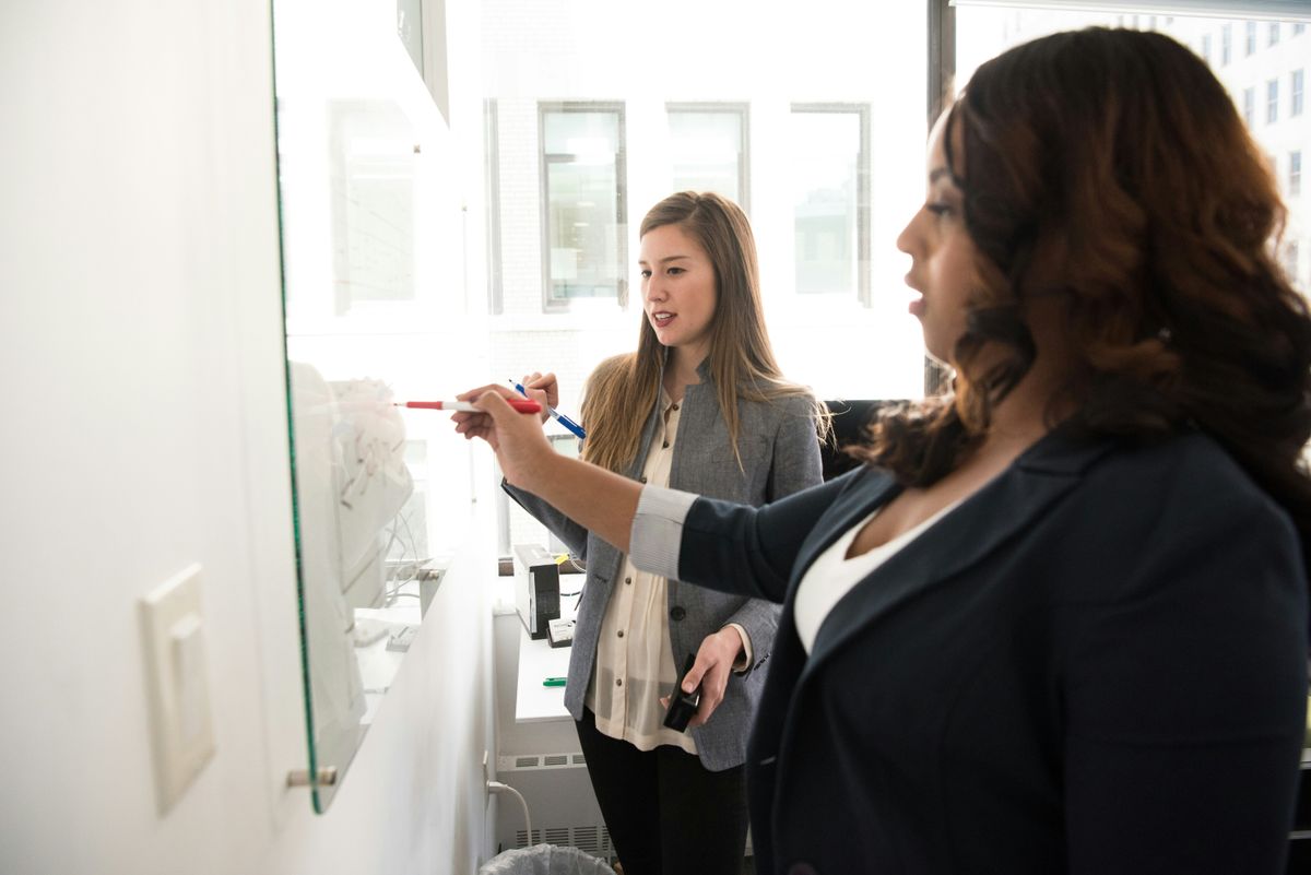 Using business presentation and communication skills