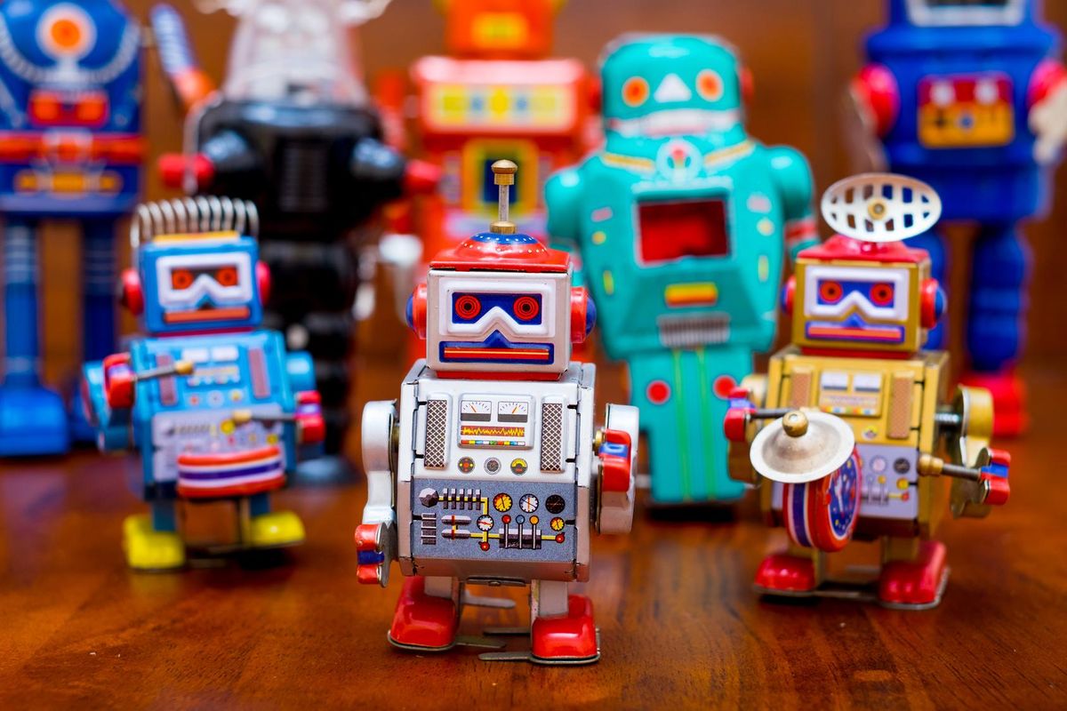Vintage tin toy robot