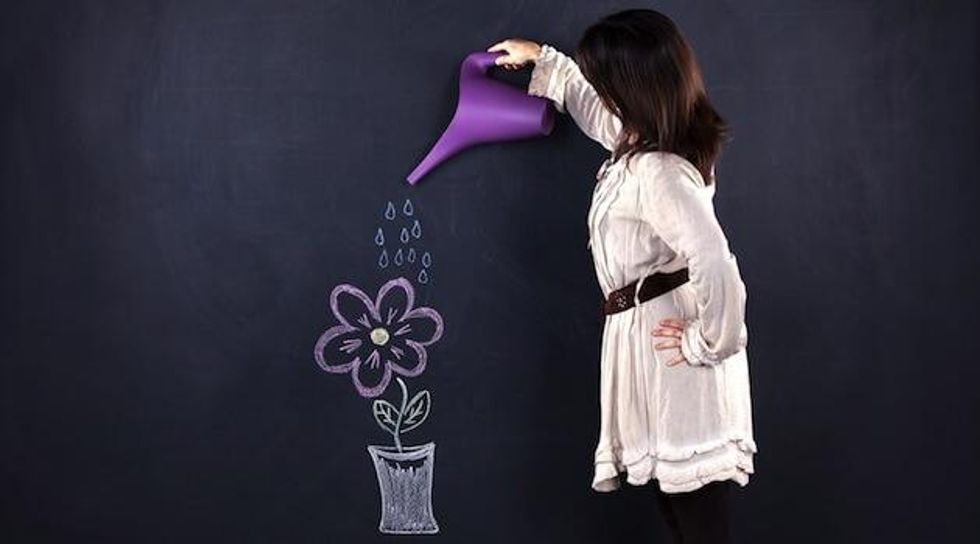watering flower