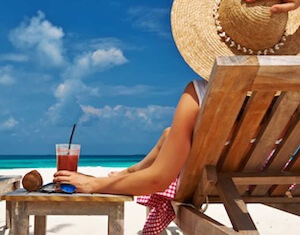woman at beach