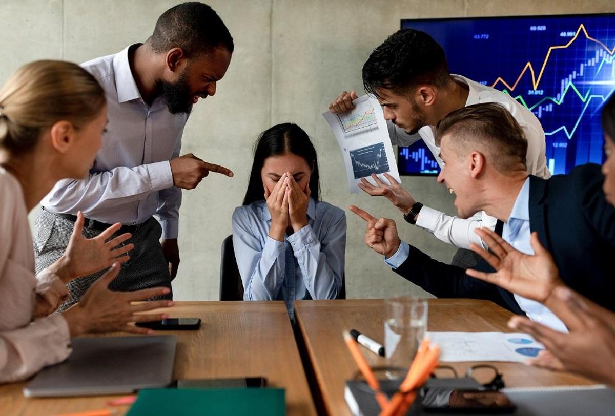 Woman in a hostile work environment