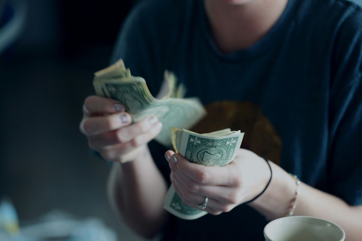 Woman making financial mistakes
