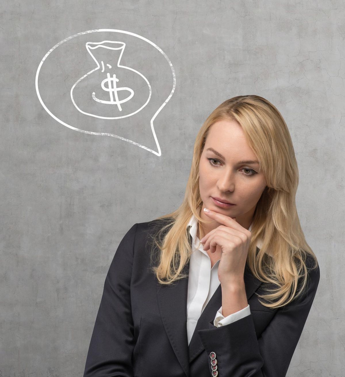 Woman thinking about financial independence