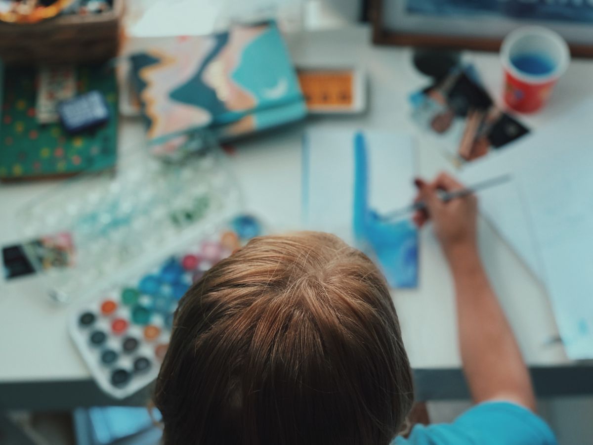 Woman turning painting hobby into a business