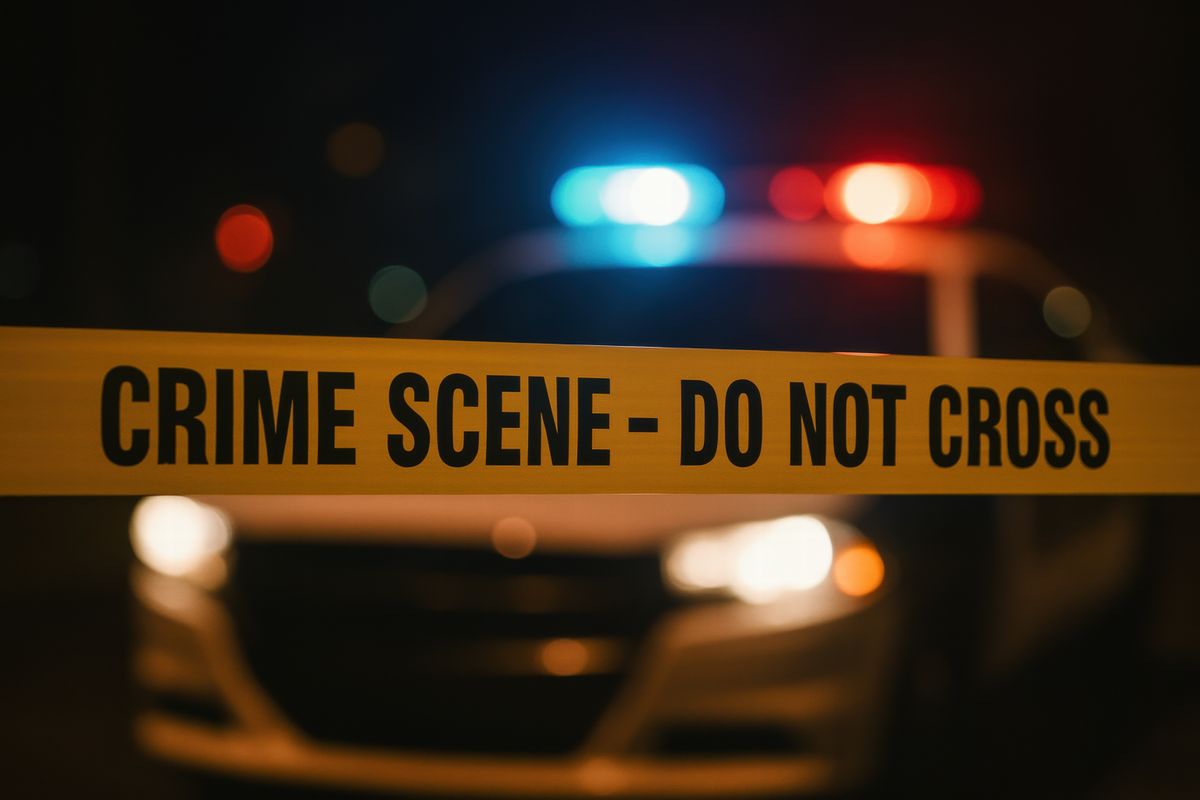 Yellow tape marking an infamous crime scene