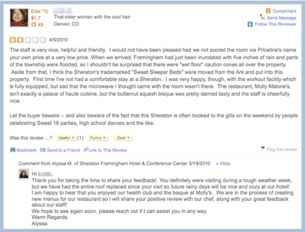 Write Bad Review Restaurant